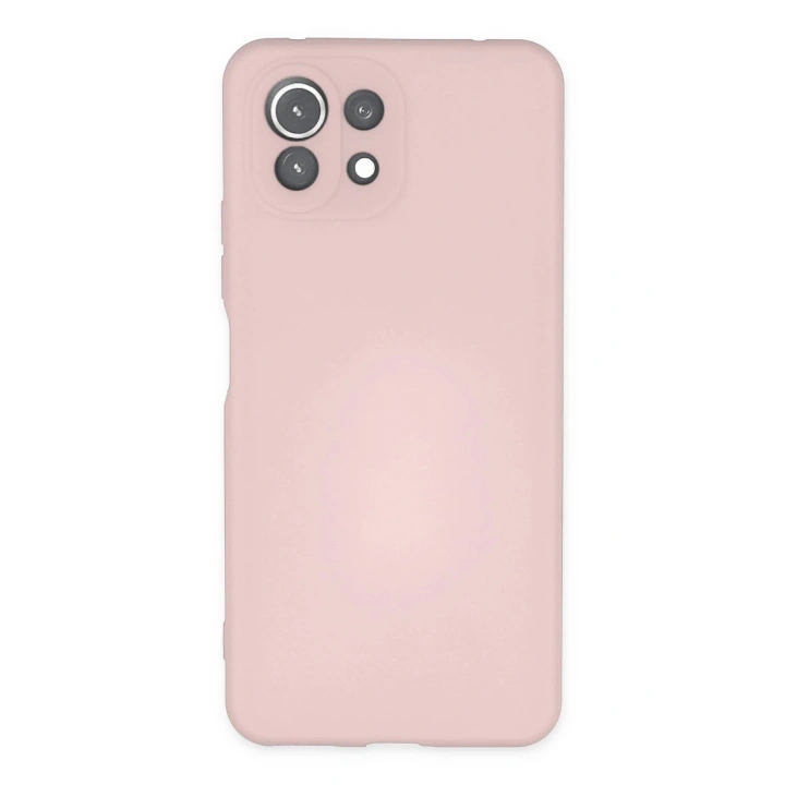 BFS Xiaomi Mİ 11 Lite Kılıf Nano içi Kadife Silikon - Pudra