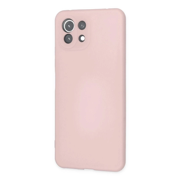 BFS  Xiaomi Mİ 11 Lite Kılıf Nano içi Kadife Silikon - Pudra