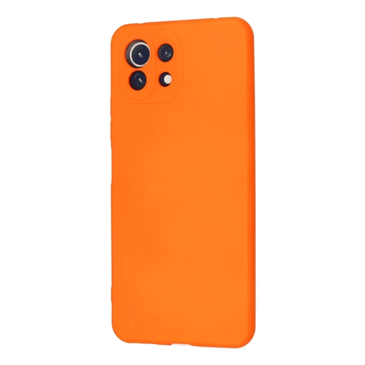 BFS  Xiaomi Mİ 11 Lite Kılıf Nano içi Kadife Silikon - Turuncu