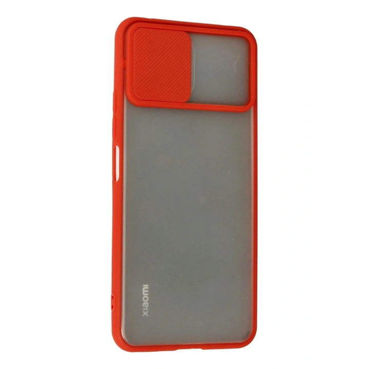 BFS  Xiaomi Mİ 11 Lite Kılıf Palm Buzlu Kamera Sürgülü Silikon - Kırmızı