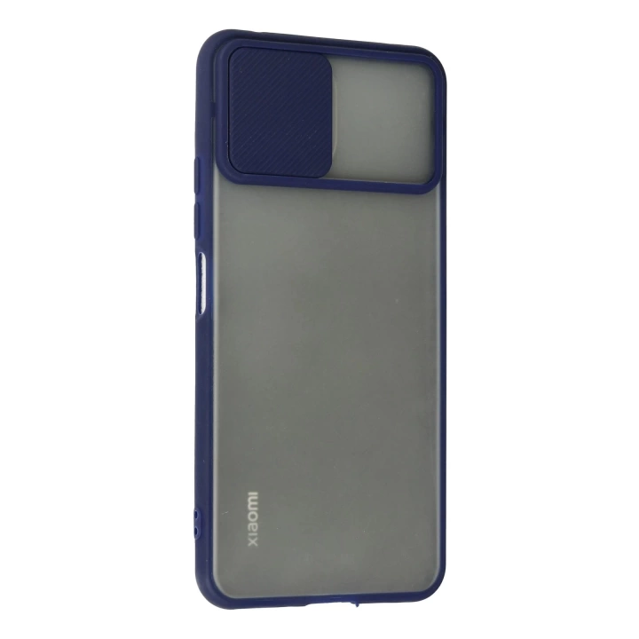 BFS  Xiaomi Mİ 11 Lite Kılıf Palm Buzlu Kamera Sürgülü Silikon - Lacivert