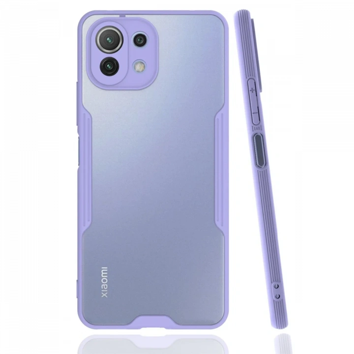BFS  Xiaomi Mİ 11 Lite Kılıf Platin Silikon - Lila