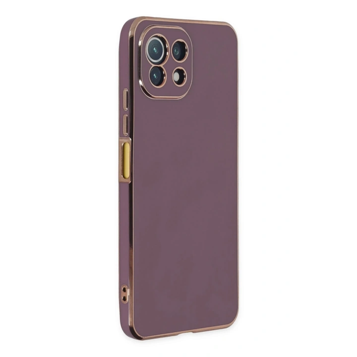 BFS  Xiaomi Mİ 11 Lite Kılıf Volet Silikon - Mor