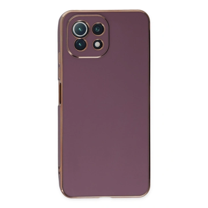 BFS  Xiaomi Mİ 11 Lite Kılıf Volet Silikon - Mor