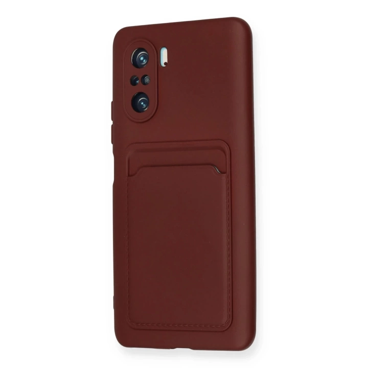 BFS  Xiaomi Mi 11i Kılıf Kelvin Kartvizitli Silikon - Bordo