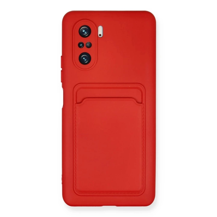 BFS  Xiaomi Mi 11i Kılıf Kelvin Kartvizitli Silikon - Kırmızı
