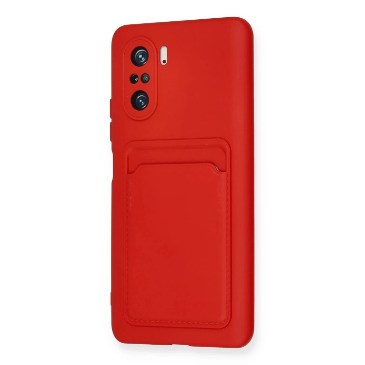 BFS  Xiaomi Mi 11i Kılıf Kelvin Kartvizitli Silikon - Kırmızı