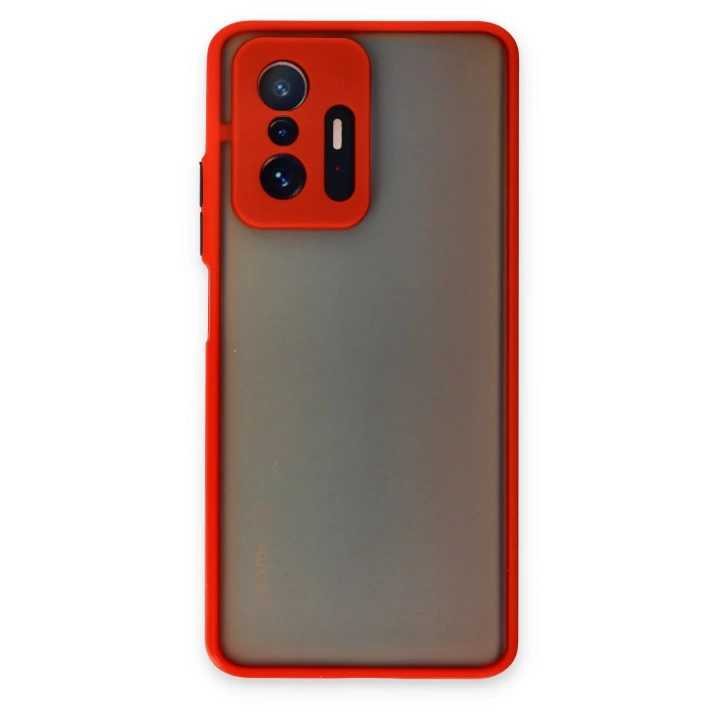 BFS  Xiaomi Mi 11T Pro Kılıf Montreal Silikon Kapak - Kırmızı
