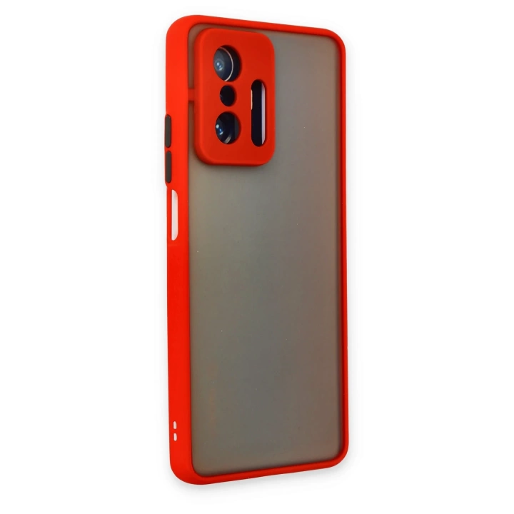 BFS  Xiaomi Mi 11T Pro Kılıf Montreal Silikon Kapak - Kırmızı