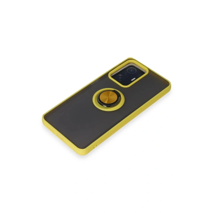 BFS Xiaomi Mi 11T Pro Kılıf Montreal Yüzüklü Silikon Kapak - Sarı