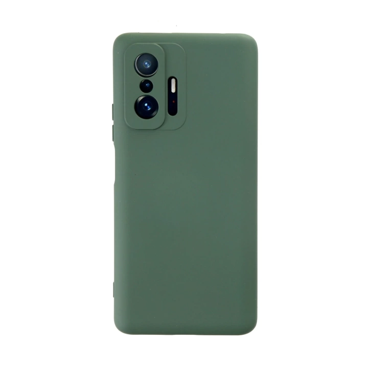 BFS  Xiaomi Mi 11T Pro Kılıf Nano içi Kadife Silikon - Koyu Yeşil