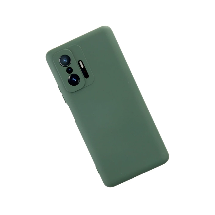 BFS  Xiaomi Mi 11T Pro Kılıf Nano içi Kadife Silikon - Koyu Yeşil