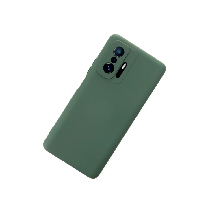 BFS  Xiaomi Mi 11T Pro Kılıf Nano içi Kadife Silikon - Koyu Yeşil