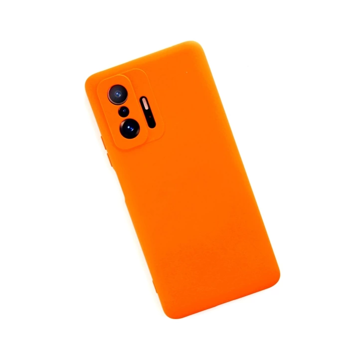 BFS  Xiaomi Mi 11T Pro Kılıf Nano içi Kadife Silikon - Turuncu