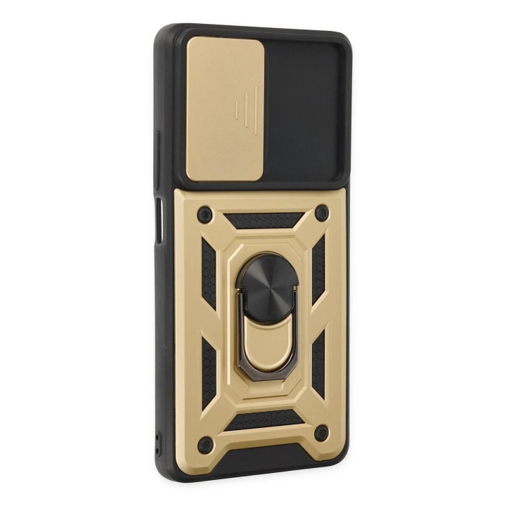 BFS  Xiaomi Mi 11T Pro Kılıf Pars Lens Yüzüklü Silikon - Gold