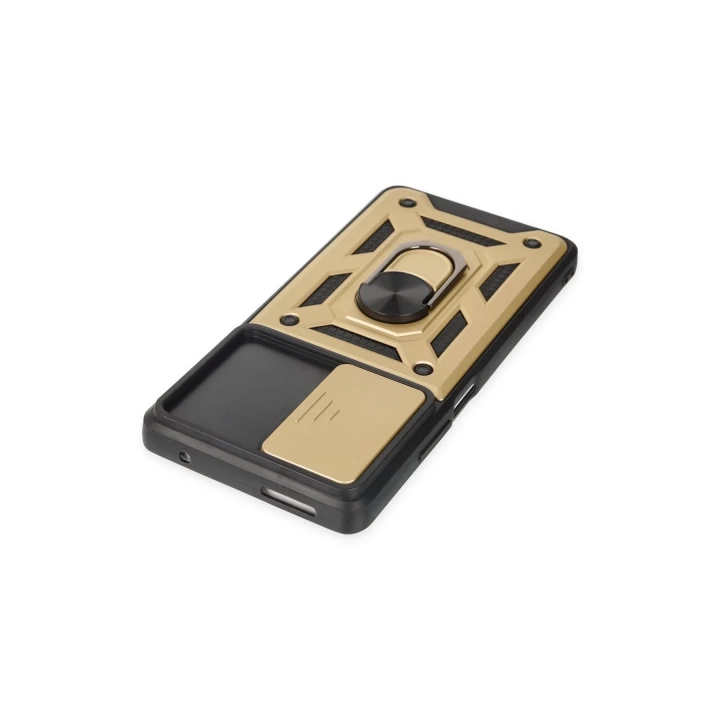 BFS  Xiaomi Mi 11T Pro Kılıf Pars Lens Yüzüklü Silikon - Gold