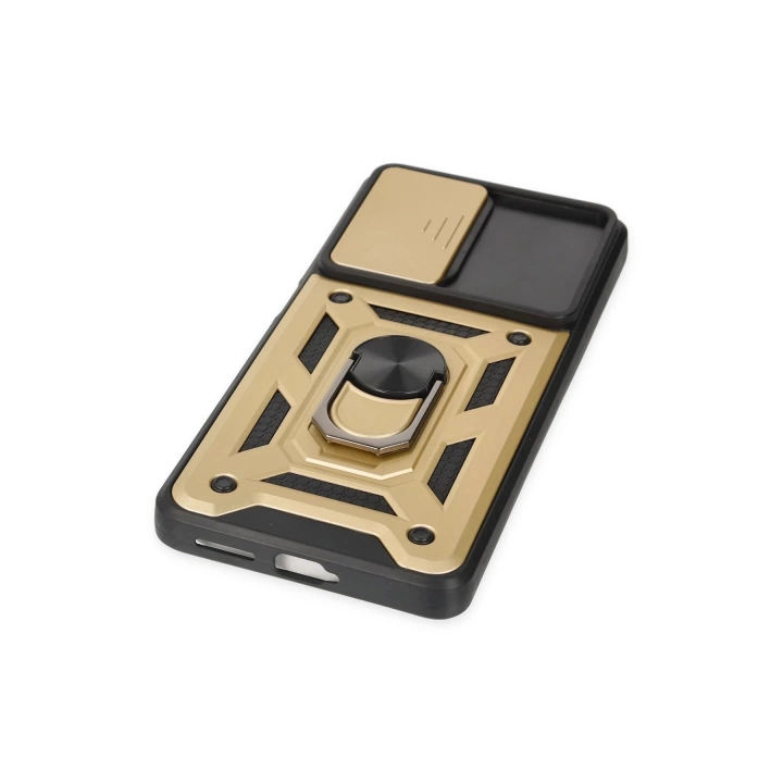 BFS  Xiaomi Mi 11T Pro Kılıf Pars Lens Yüzüklü Silikon - Gold