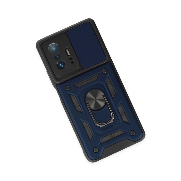 BFS  Xiaomi Mi 11T Pro Kılıf Pars Lens Yüzüklü Silikon - Lacivert