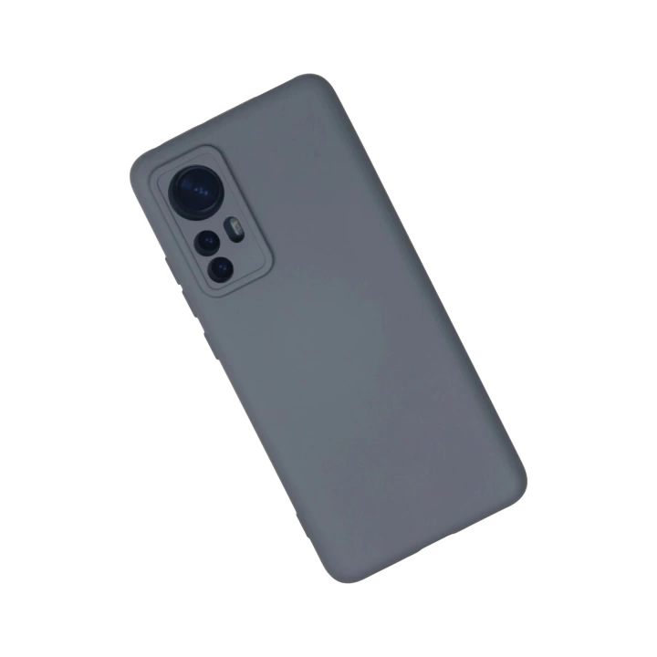 BFS  Xiaomi Mi 12 Kılıf Nano içi Kadife Silikon - Gri