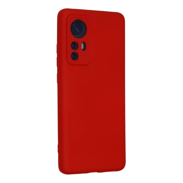 BFS  Xiaomi Mi 12 Kılıf Nano içi Kadife Silikon - Kırmızı