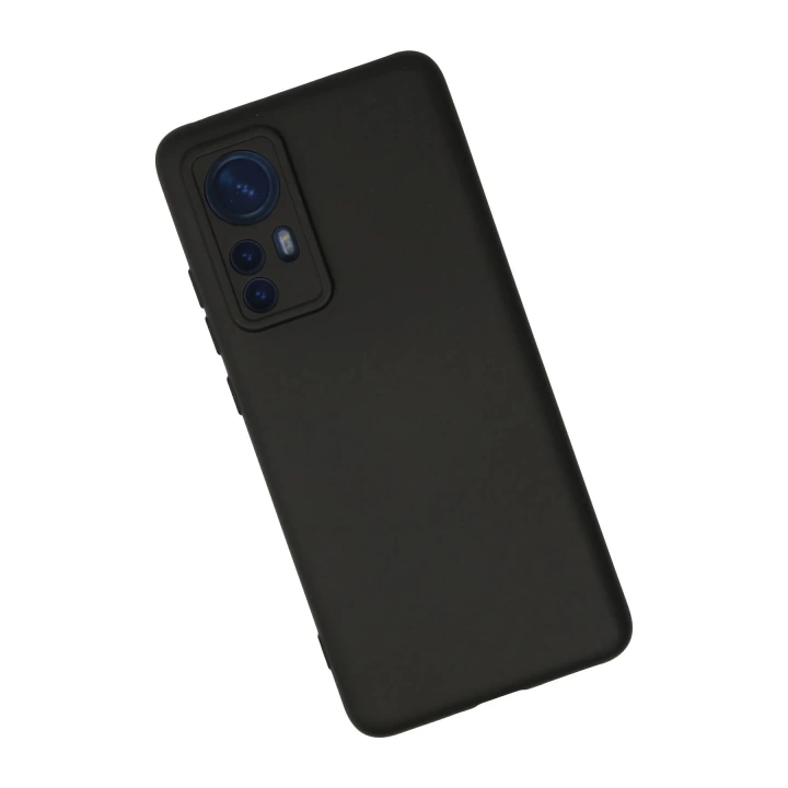 BFS  Xiaomi Mi 12 Kılıf Nano içi Kadife Silikon - Siyah