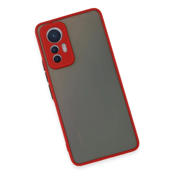 BFS  Xiaomi Mi 12 Lite Kılıf Montreal Silikon Kapak - Kırmızı