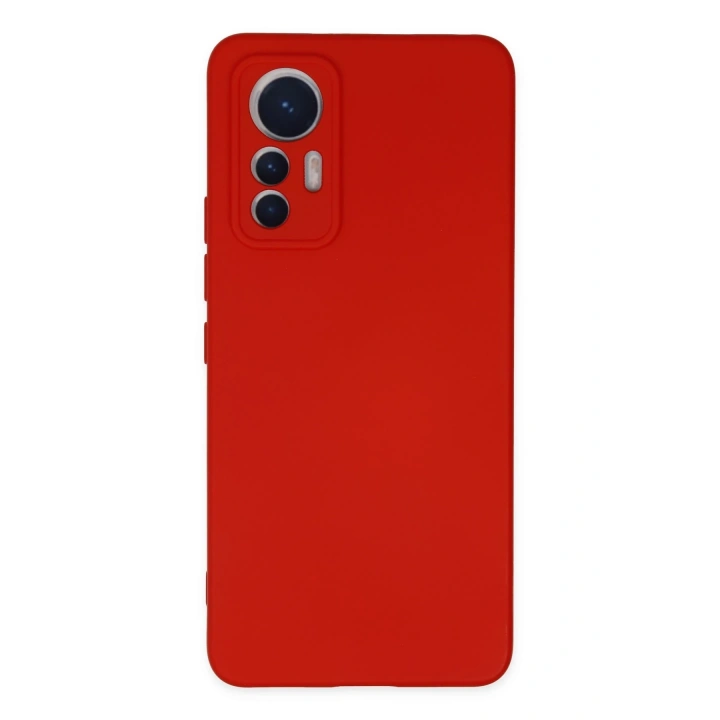 BFS  Xiaomi Mi 12 Lite Kılıf Nano içi Kadife Silikon - Kırmızı