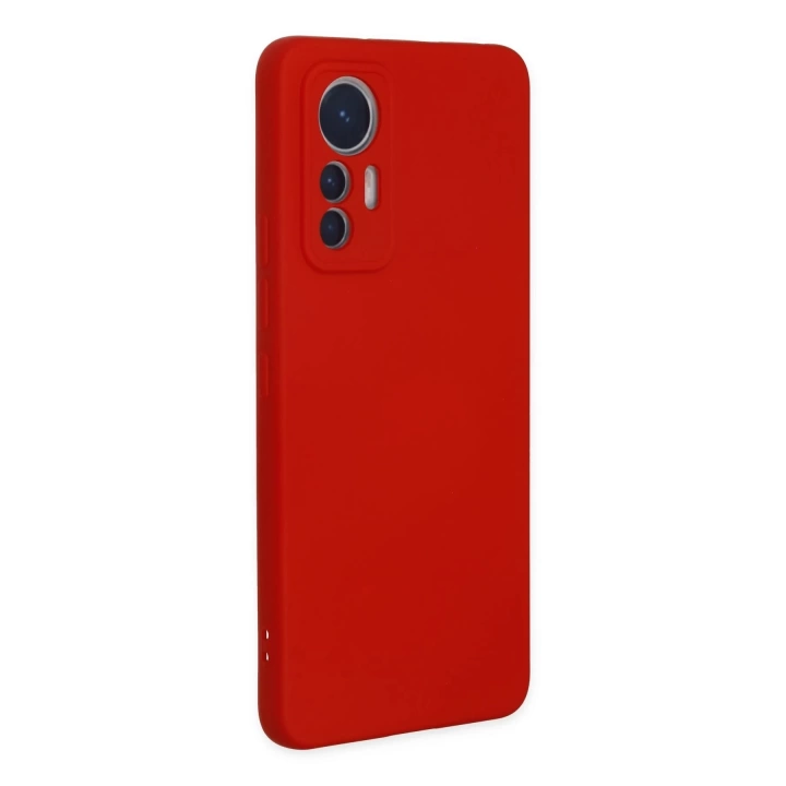 BFS  Xiaomi Mi 12 Lite Kılıf Nano içi Kadife Silikon - Kırmızı
