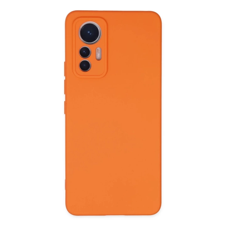 BFS  Xiaomi Mi 12 Lite Kılıf Nano içi Kadife Silikon - Turuncu