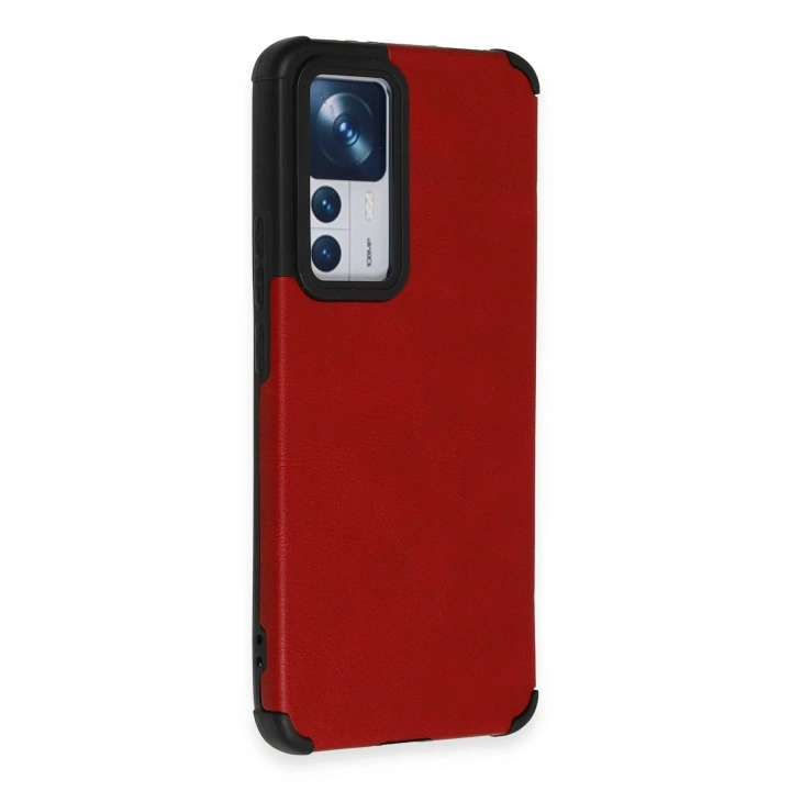 BFS  Xiaomi Mi 12T Kılıf Loop Deri Silikon - Kırmızı