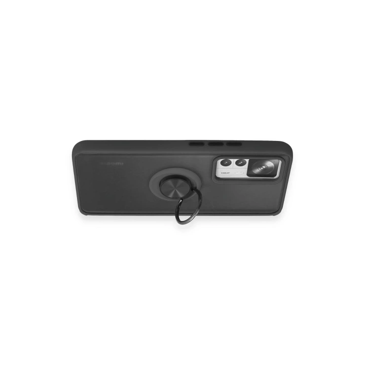 BFS  Xiaomi Mi 12T Pro Kılıf Montreal Yüzüklü Silikon Kapak - Siyah