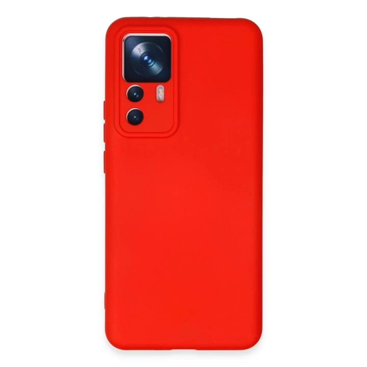 BFS  Xiaomi Mi 12T Pro Kılıf Nano içi Kadife Silikon - Kırmızı