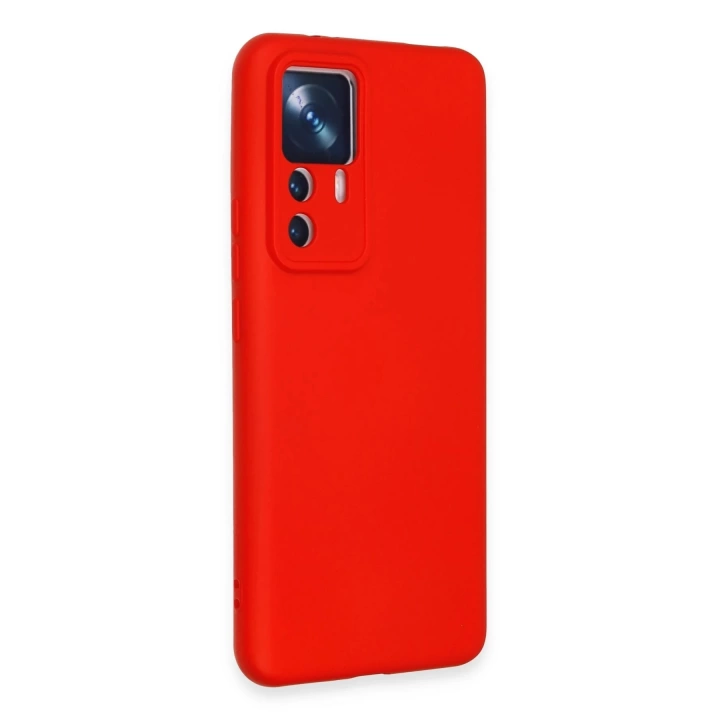 BFS  Xiaomi Mi 12T Pro Kılıf Nano içi Kadife Silikon - Kırmızı