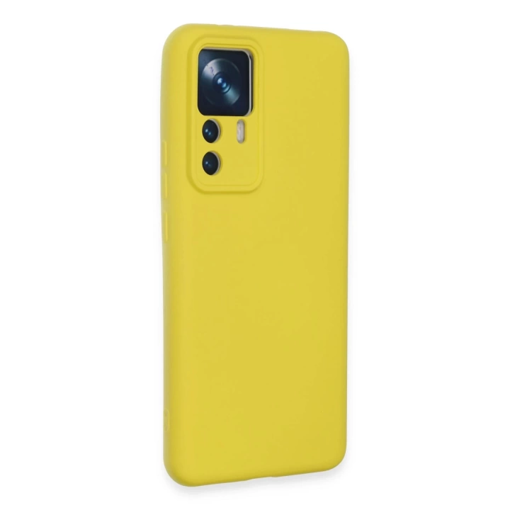 BFS  Xiaomi Mi 12T Pro Kılıf Nano içi Kadife Silikon - Sarı
