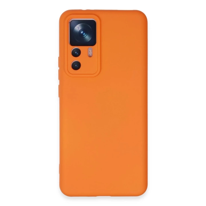 BFS  Xiaomi Mi 12T Pro Kılıf Nano içi Kadife Silikon - Turuncu