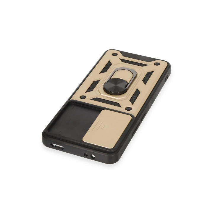 BFS  Xiaomi Mi 12T Pro Kılıf Pars Lens Yüzüklü Silikon - Gold