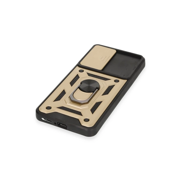 BFS  Xiaomi Mi 12T Pro Kılıf Pars Lens Yüzüklü Silikon - Gold