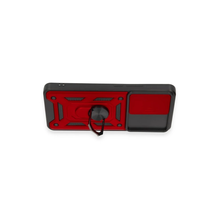 BFS  Xiaomi Mi 12T Pro Kılıf Pars Lens Yüzüklü Silikon - Kırmızı