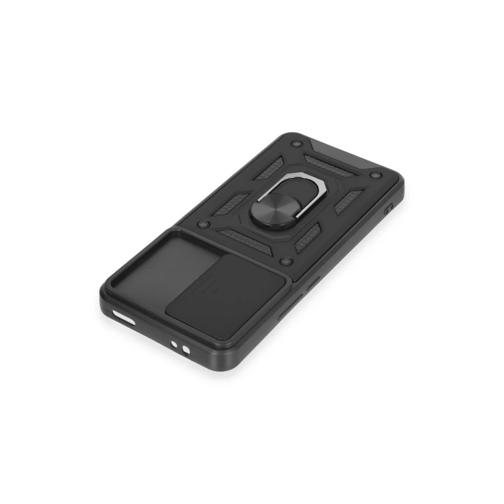 BFS  Xiaomi Mi 12T Pro Kılıf Pars Lens Yüzüklü Silikon - Siyah