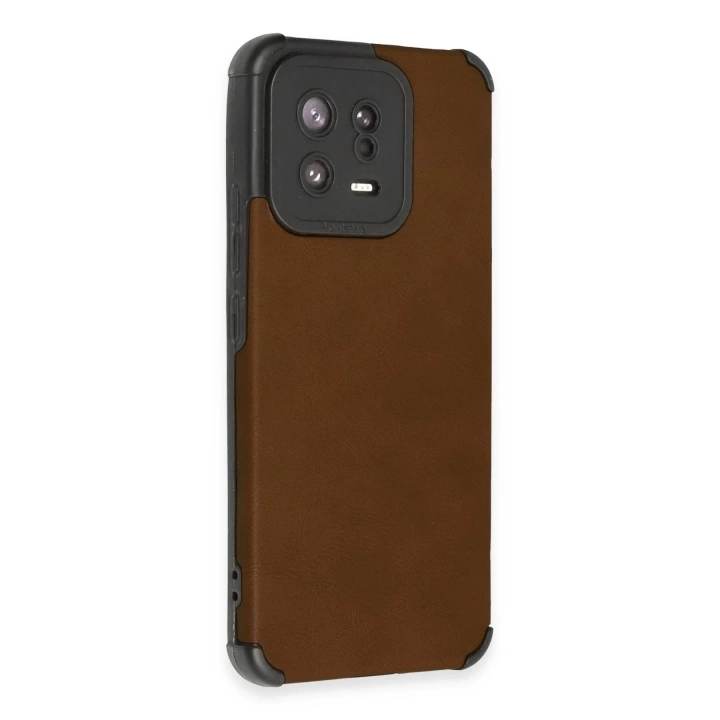 BFS  Xiaomi Mi 13 Kılıf Loop Deri Silikon - Kahverengi