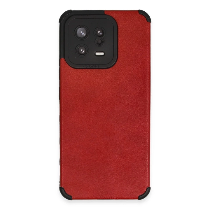BFS  Xiaomi Mi 13 Kılıf Loop Deri Silikon - Kırmızı