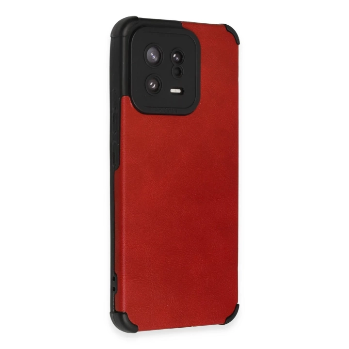 BFS  Xiaomi Mi 13 Kılıf Loop Deri Silikon - Kırmızı