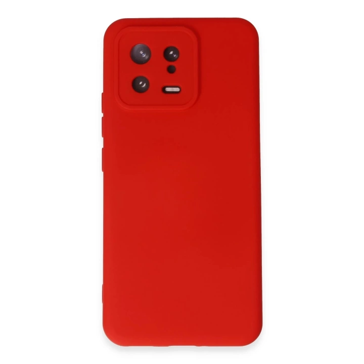 BFS  Xiaomi Mi 13 Kılıf Nano içi Kadife Silikon - Kırmızı