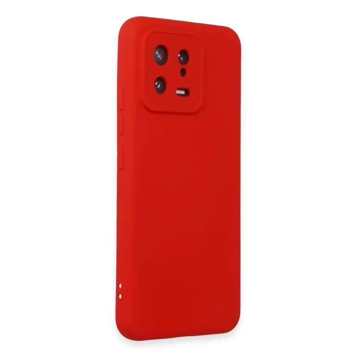 BFS  Xiaomi Mi 13 Kılıf Nano içi Kadife Silikon - Kırmızı