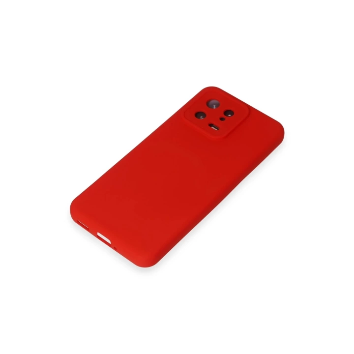 BFS  Xiaomi Mi 13 Kılıf Nano içi Kadife Silikon - Kırmızı