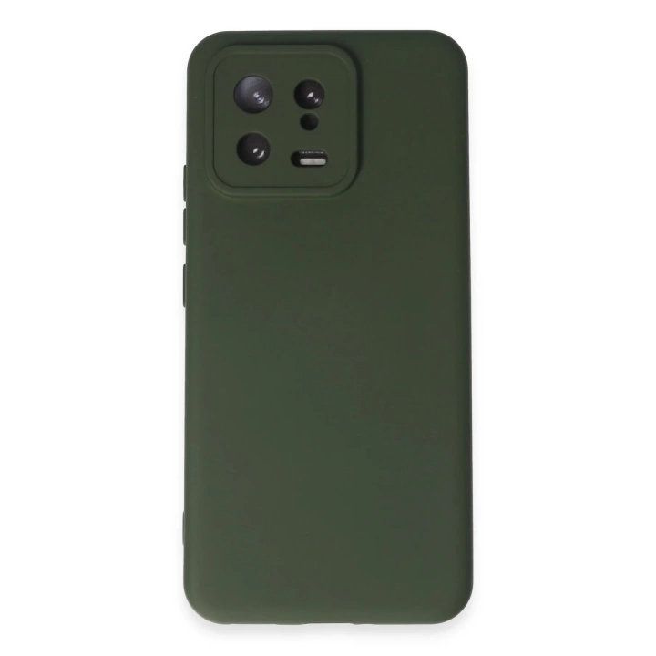 BFS  Xiaomi Mi 13 Kılıf Nano içi Kadife Silikon - Koyu Yeşil