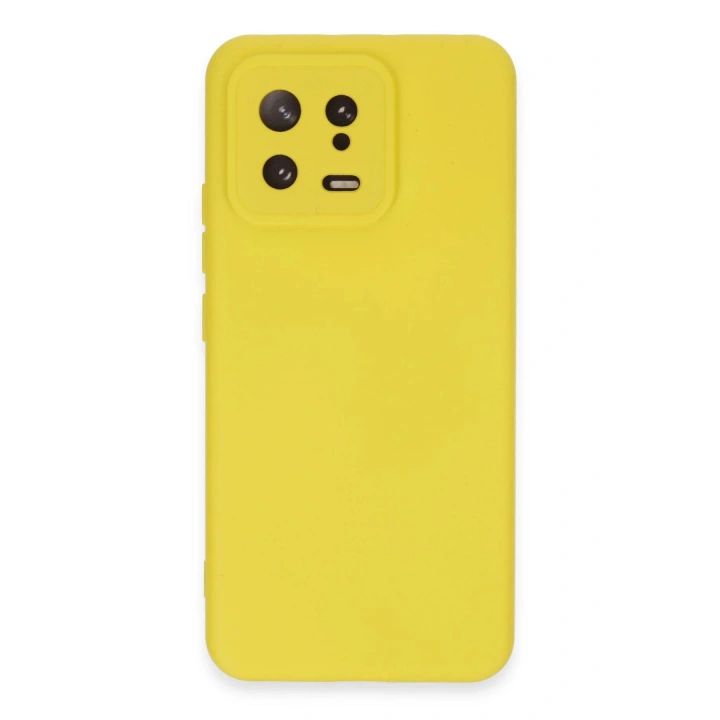 BFS Xiaomi Mi 13 Kılıf Nano içi Kadife Silikon - Sarı