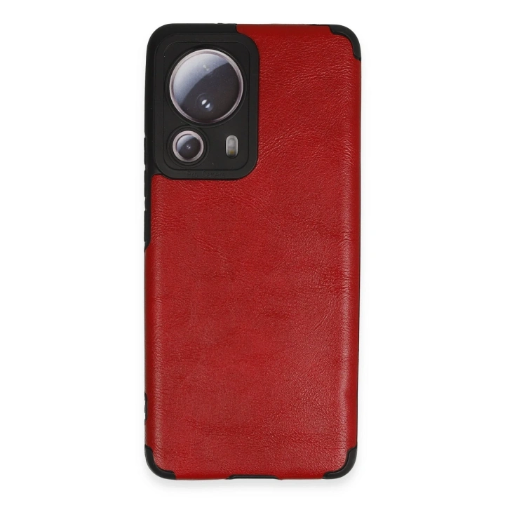 BFS  Xiaomi Mi 13 Lite Kılıf Loop Deri Silikon - Kırmızı