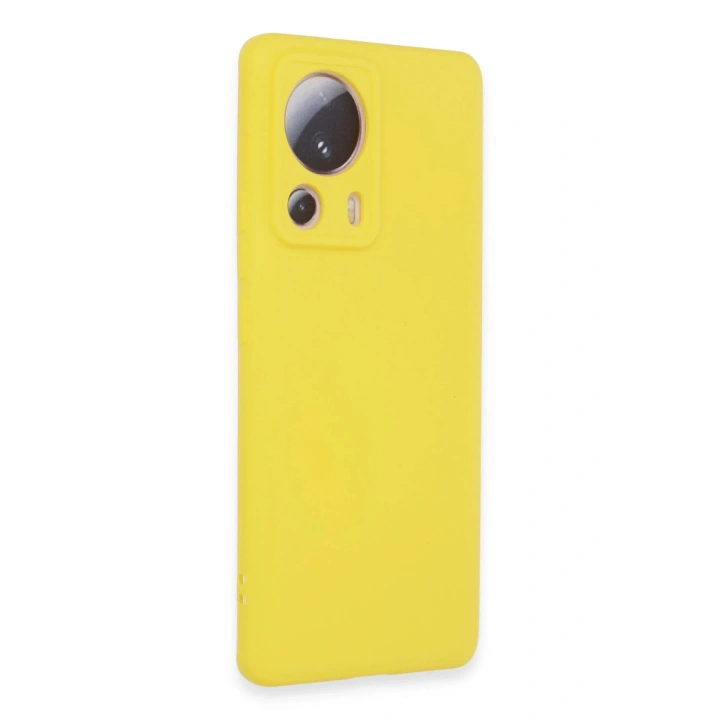 BFS Xiaomi Mi 13 Lite Kılıf Nano içi Kadife Silikon - Sarı