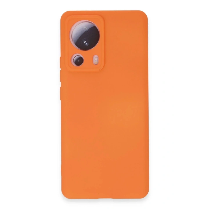 BFS Xiaomi Mi 13 Lite Kılıf Nano içi Kadife Silikon - Turuncu